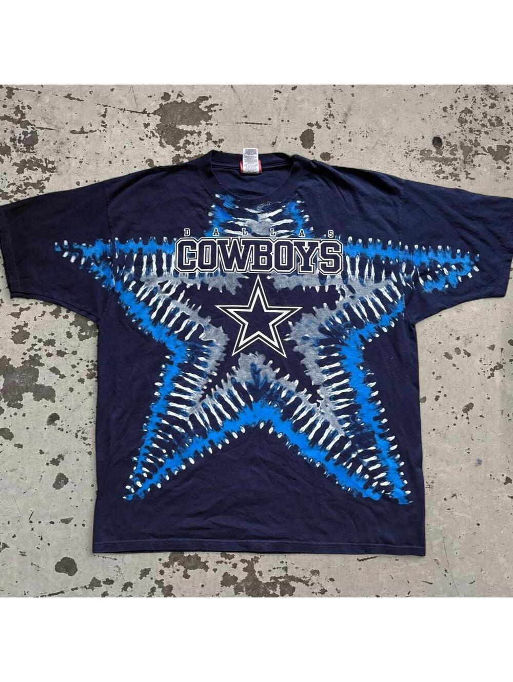 Mens Vintage Reebok Dallas Cowboys Tie Dye Tee Size XL